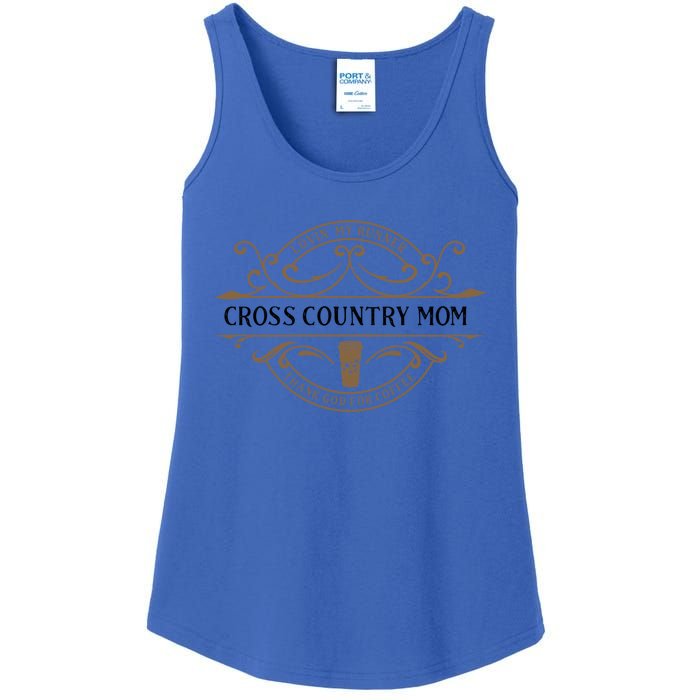 Cross Country Mom Thank You God For Coffee Gift Ladies Essential Tank