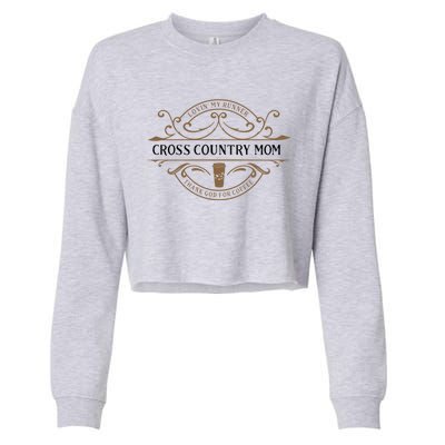 Cross Country Mom Thank You God For Coffee Gift Cropped Pullover Crew