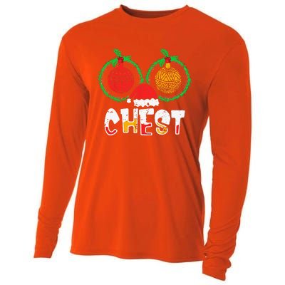 Couples Christmas Matching Christmas Chestnut Cooling Performance Long Sleeve Crew