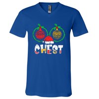 Couples Christmas Matching Christmas Chestnut V-Neck T-Shirt