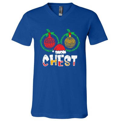 Couples Christmas Matching Christmas Chestnut V-Neck T-Shirt