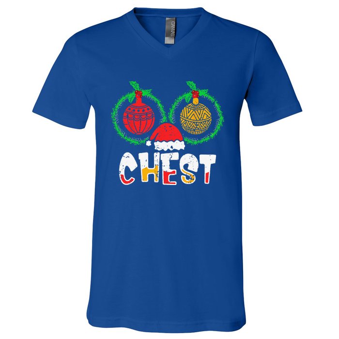 Couples Christmas Matching Christmas Chestnut V-Neck T-Shirt