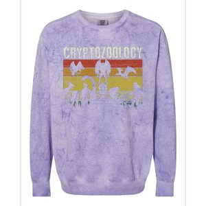 Cute Cryptid Monsters Bigfoot Mothman Dogman Cryptozoology Colorblast Crewneck Sweatshirt