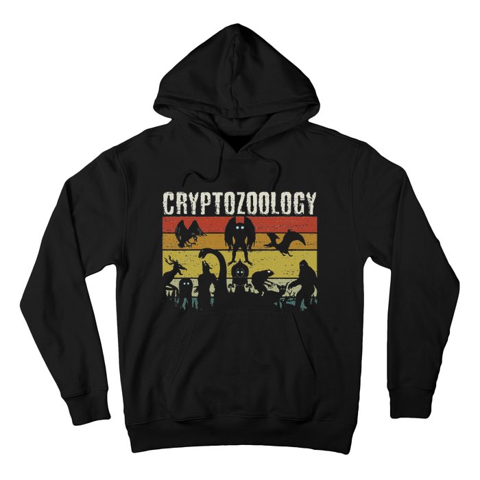 Cute Cryptid Monsters Bigfoot Mothman Dogman Cryptozoology Hoodie