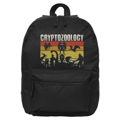 Cute Cryptid Monsters Bigfoot Mothman Dogman Cryptozoology 16 in Basic Backpack