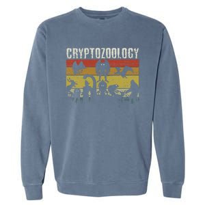 Cute Cryptid Monsters Bigfoot Mothman Dogman Cryptozoology Garment-Dyed Sweatshirt