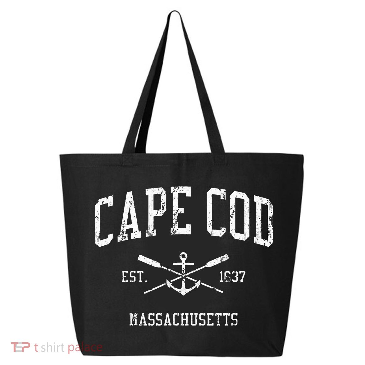 Cape Cod Ma Vintage Crossed Oars Sports 25L Jumbo Tote