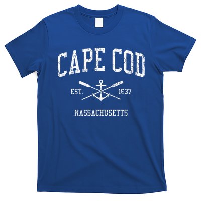 Cape Cod Ma Vintage Crossed Oars Sports T-Shirt
