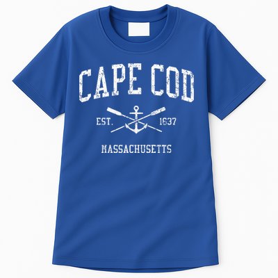 Cape Cod Ma Vintage Crossed Oars Sports Tall T-Shirt
