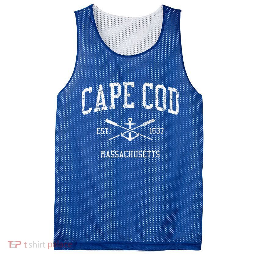 Cape Cod Ma Vintage Crossed Oars Sports Mesh Reversible Basketball Jersey Tank