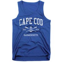 Cape Cod Ma Vintage Crossed Oars Sports Tank Top