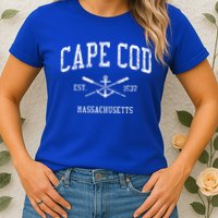 Cape Cod Ma Vintage Crossed Oars Sports Womens T-Shirt