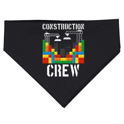 Construction Crew Master Builder Bricklayer Building Blocks USA-Made Doggie Bandana