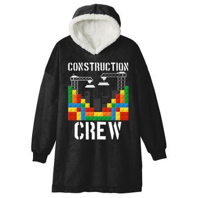 Construction Crew Master Builder Bricklayer Building Blocks Hooded Wearable Blanket