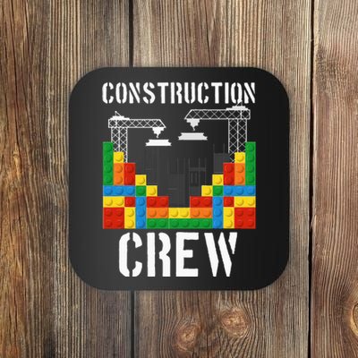 Construction Crew Master Builder Bricklayer Building Blocks Coaster