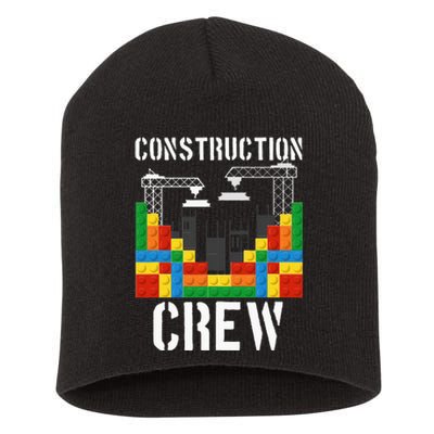 Construction Crew Master Builder Bricklayer Building Blocks Short Acrylic Beanie