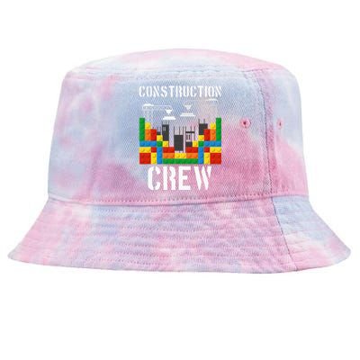 Construction Crew Master Builder Bricklayer Building Blocks Tie-Dyed Bucket Hat