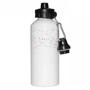 Cute Christmas Math Specialist Teacher Xmas Light Festive Gift Aluminum Water Bottle