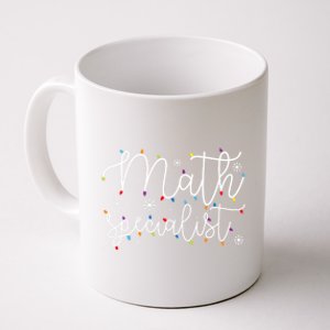 Cute Christmas Math Specialist Teacher Xmas Light Festive Gift Coffee Mug