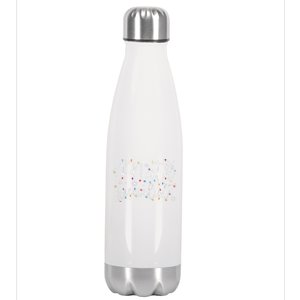 Cute Christmas Math Specialist Teacher Xmas Light Festive Gift Stainless Steel Insulated Water Bottle