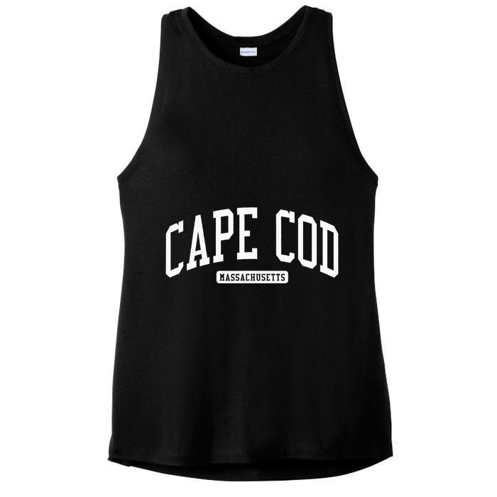 Cape Cod Massachusetts Ma College University Style Ladies PosiCharge Tri-Blend Wicking Tank
