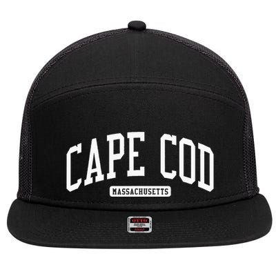 Cape Cod Massachusetts Ma College University Style 7 Panel Mesh Trucker Snapback Hat