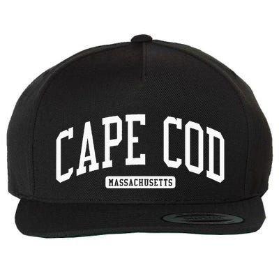 Cape Cod Massachusetts Ma College University Style Wool Snapback Cap