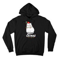 Cute Cat Merry Catmas Christmas Cat Lovers Santa Pajama Hoodie