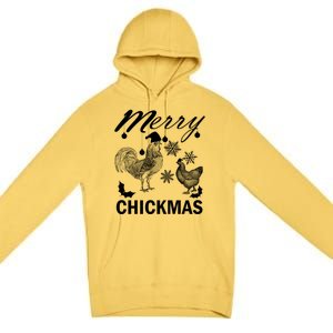 Chicken Christmas Merry Chickmas Santa Claus Hat Funny Xmas Gift Premium Pullover Hoodie