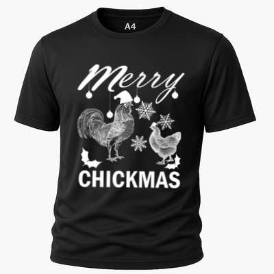 Chicken Christmas Merry Chickmas Santa Claus Hat Funny Xmas Gift Performance Shirt