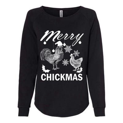 Chicken Christmas Merry Chickmas Santa Claus Hat Funny Xmas Gift Womens California Wash Sweatshirt