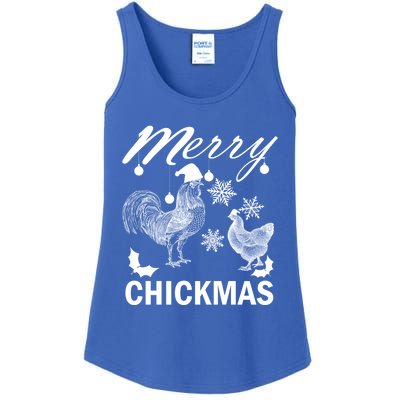 Chicken Christmas Merry Chickmas Santa Claus Hat Funny Xmas Gift Ladies Essential Tank