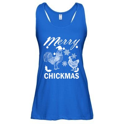 Chicken Christmas Merry Chickmas Santa Claus Hat Funny Xmas Gift Ladies Essential Flowy Tank