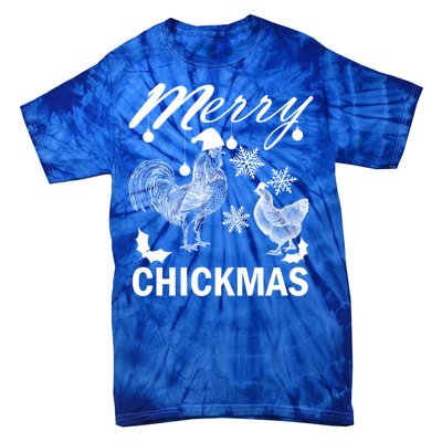 Chicken Christmas Merry Chickmas Santa Claus Hat Funny Xmas Gift Tie-Dye T-Shirt