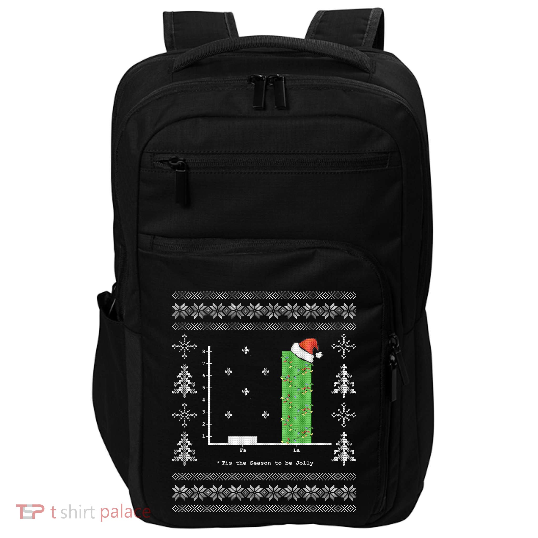 Christmas Carol Math Bar Graph Ugly Christmas Cute Gift Impact Tech Backpack