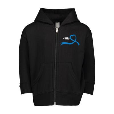 Colon Cancer Month Check Your Colon Colonoscopy Toddler Zip Fleece Hoodie