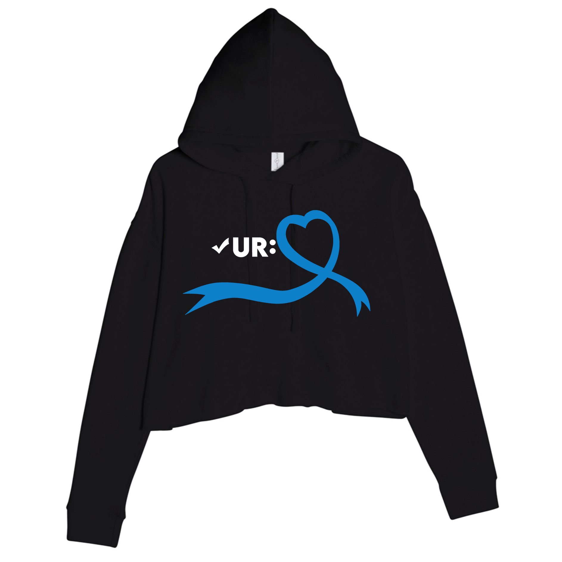 Colon Cancer Month Check Your Colon Colonoscopy Crop Fleece Hoodie