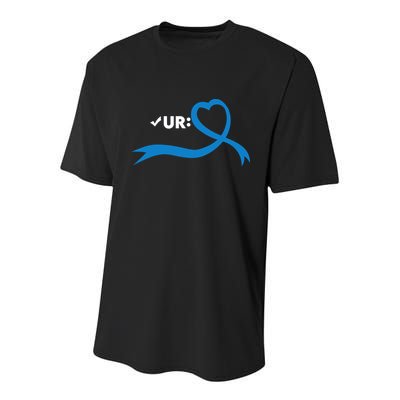 Colon Cancer Month Check Your Colon Colonoscopy Youth Performance Sprint T-Shirt
