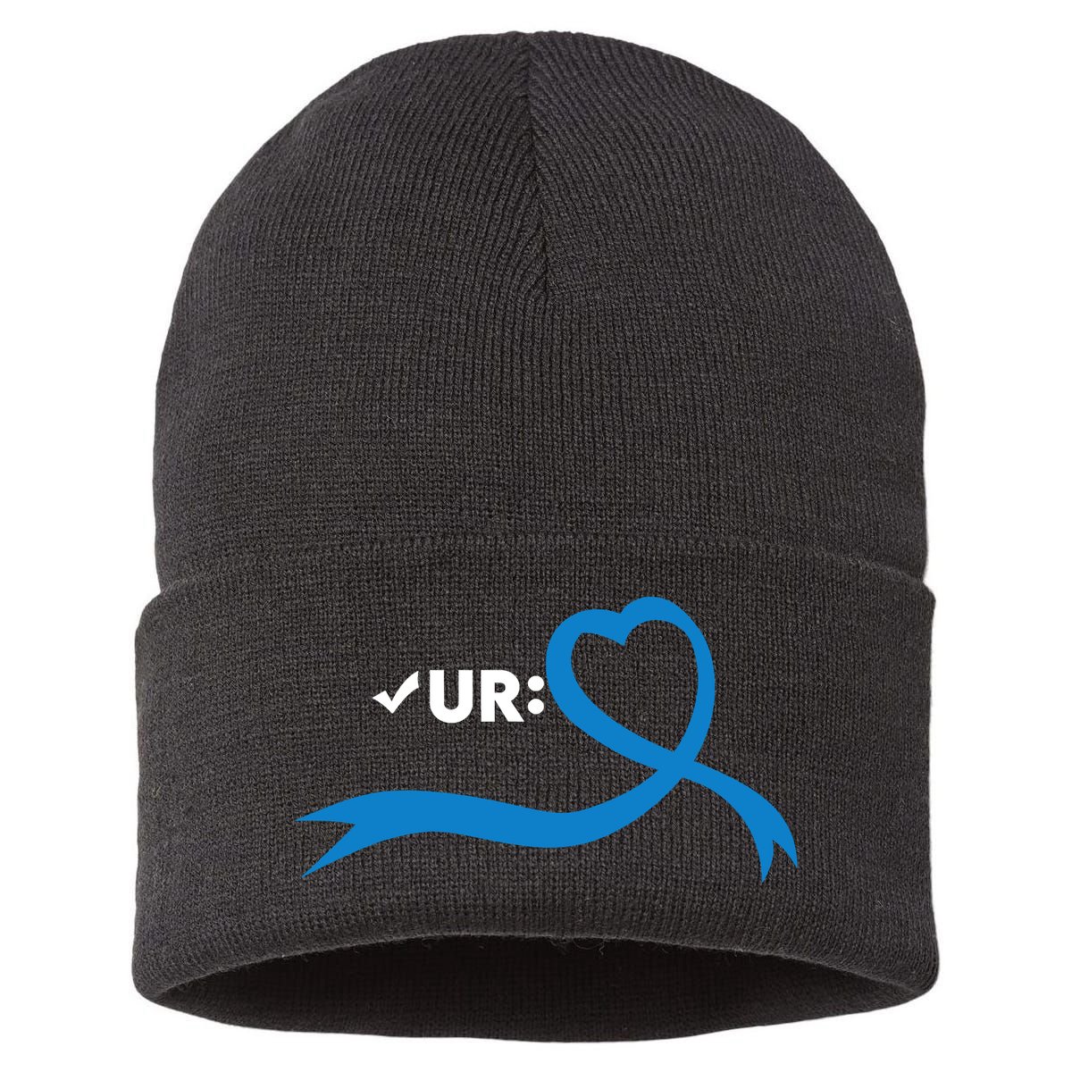 Colon Cancer Month Check Your Colon Colonoscopy Sustainable Knit Beanie