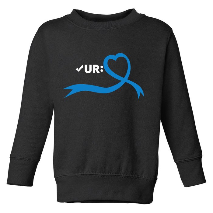 Colon Cancer Month Check Your Colon Colonoscopy Toddler Sweatshirt
