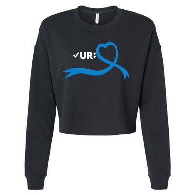 Colon Cancer Month Check Your Colon Colonoscopy Cropped Pullover Crew