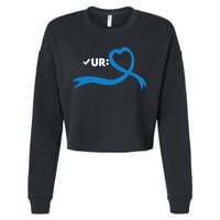 Colon Cancer Month Check Your Colon Colonoscopy Cropped Pullover Crew