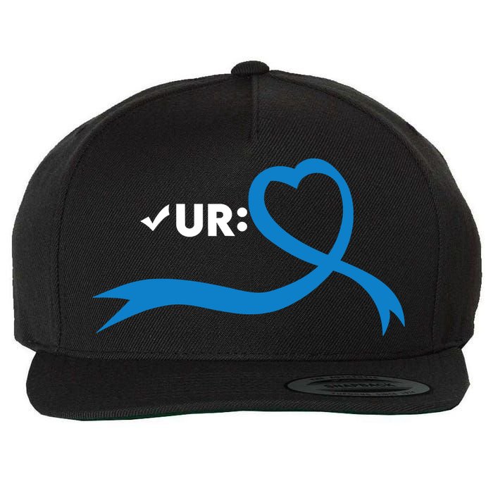 Colon Cancer Month Check Your Colon Colonoscopy Wool Snapback Cap