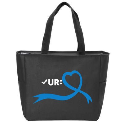 Colon Cancer Month Check Your Colon Colonoscopy Zip Tote Bag