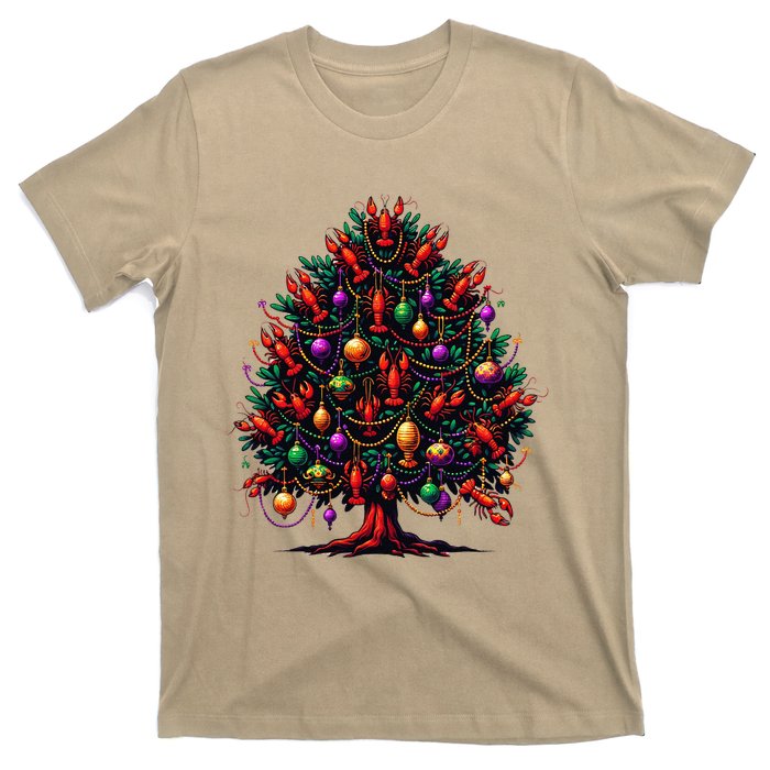 Crawfish Crayfish Mardi Gras Tree New Orleans Festival T-Shirt