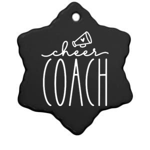 Cheer Coach Megaphone Game Day Cheerleader Cheerleading Ceramic Star Ornament