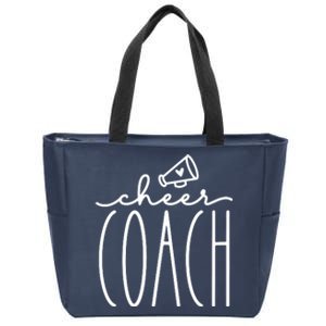 Cheer Coach Megaphone Game Day Cheerleader Cheerleading Zip Tote Bag