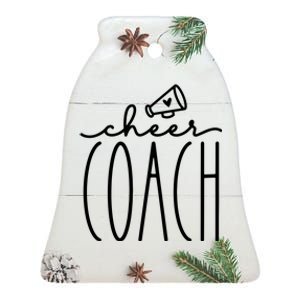 Cheer Coach Megaphone Game Day Cheerleader Cheerleading Ceramic Bell Ornament