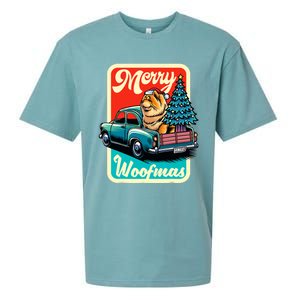 Chow Chow Merry Christmas Tree Truck Dog Xmas Woofmas Sueded Cloud Jersey T-Shirt