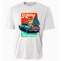 Chow Chow Merry Christmas Tree Truck Dog Xmas Woofmas Cooling Performance Crew T-Shirt